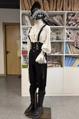 Pirate Series Navigation Treasure Hunting Guide Stand Collar Embroidery Lolita Blouse 3 Colors - Product - 4