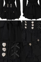 Jirai Kei Plaid Printed Ruffled Bow Gothic Japanese Lolita Skirt 3 Colors - Product - 6