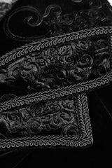 Black Layered Collar Back Large Wave Womens Gothic Victorian Dress Coat - Product - 8