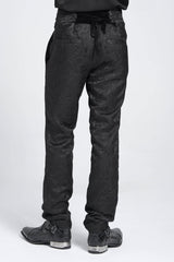 Black Double Buckles High Waisted Embroidery Men's Gothic Suit Pants - Product - 7