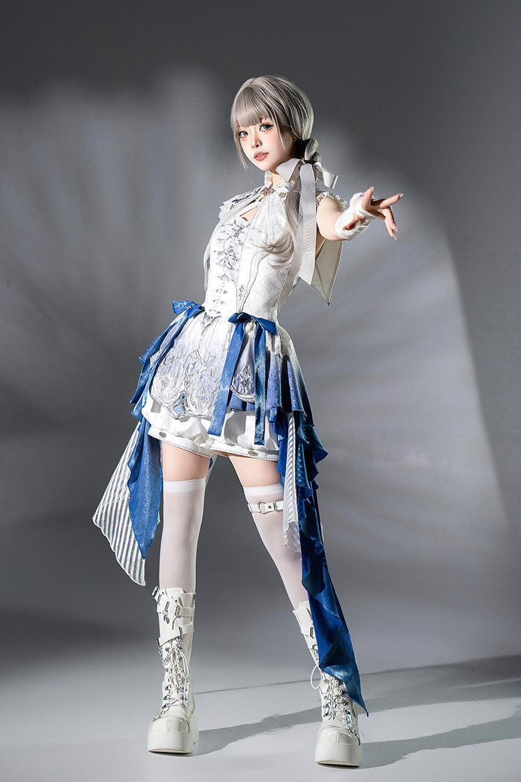 White [Dragon Bones] Chinese Style Prince Handsome Ouji Lolita Shorts - Product - 2