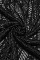 Black Irregular Mesh Ruched Women's Punk Fishtail Skirt - Product - 7