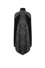 Black Removable Chain Pendant Short Front And Long Back Men's Gothic Cloak - Product - 7