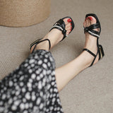 Pearl Chain Decoration Sweet Elegant Sandals 2 Colors - Product - 14