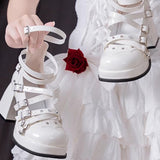 Gothic Punk Judgment Angel Patent Leather Lolita High Heels 2 Colors - Product - 5