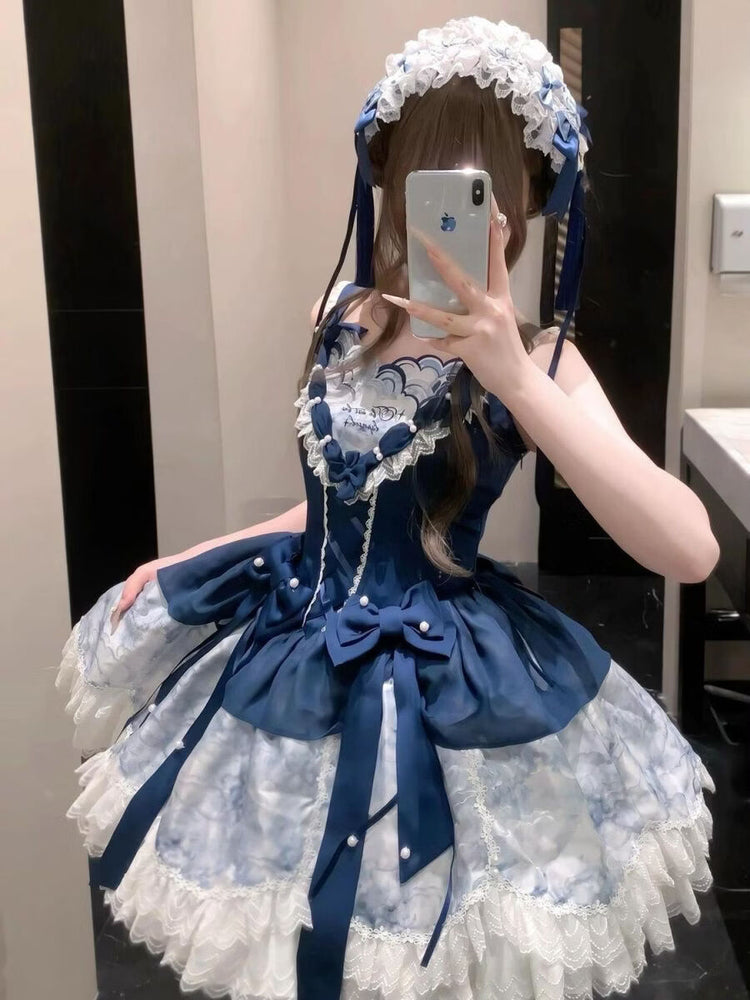 Sweet Lolita princess dress lace trim close-up