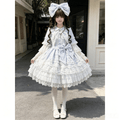 Powder blue embroidered Hanayome Sweet Lolita JSK full front view