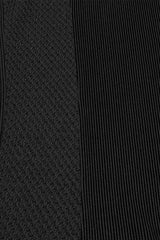Black Round Collar Sheer Mesh Color Matching Rivet Men's Punk Vest - Product - 7