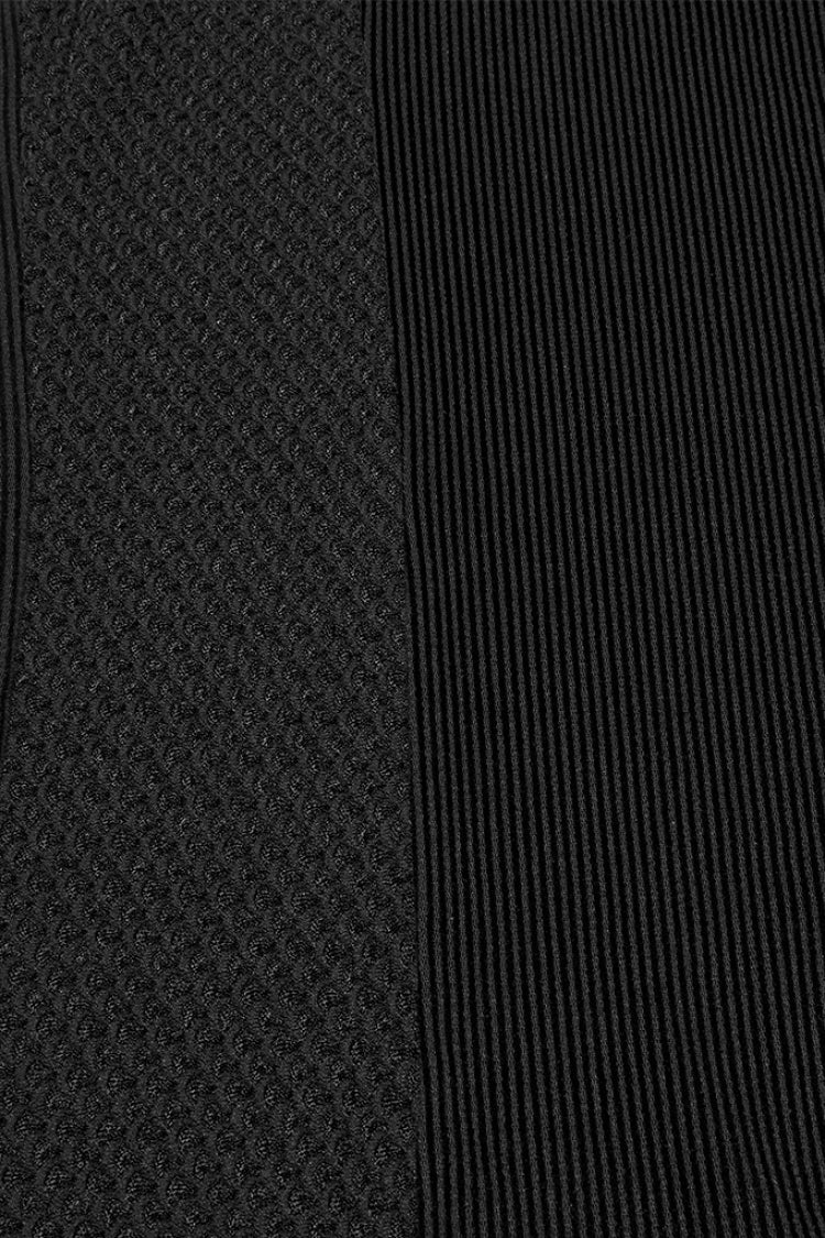 Black Round Collar Sheer Mesh Color Matching Rivet Men's Punk Vest - Product - 7