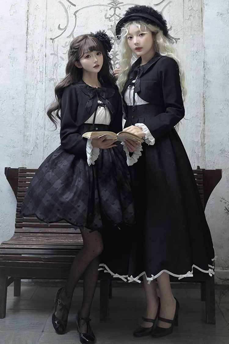 Black [Swan] Short Sleeves Sweet Elegant Princess Lolita Dress Long Version - Product - 6