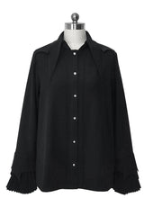 Princess Chronicles The Unknown Shadow Gothic Ouji Lolita Blouse 3 Colors - Black - 4