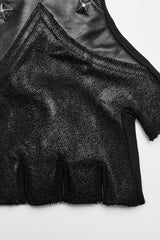 Rivets Print Lace-Up Men's Steampunk Gloves 2 Colors - Product - 6