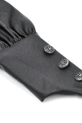 Black Cut-Out Asymmetric Buckled Zippered Women's Punk Cape - Product - 17