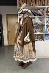 Pirate Series Navigation Treasure Hunting Guide Embroidery Handsome Lolita Cloak 2 Colors - Product - 9