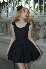 Black Night Traveler Breast Support Classic Gothic Short Lolita Jsk Dress - Product - 7