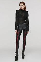 Black Long Puff Sleeves Lace Womens Gothic Blouse - Product - 4