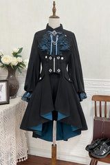 Black [Deep Music] Long Sleeves Gothic Elegant Ouji Lolita Four-piece Set - Product - 6