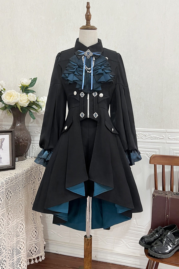 Black [Deep Music] Long Sleeves Gothic Elegant Ouji Lolita Four-piece Set - Product - 6