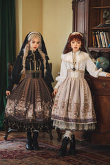 Demon Hunting Notes Print Ruffle Sweet Elegant Lolita Skirt 2 Colors - Product - 10