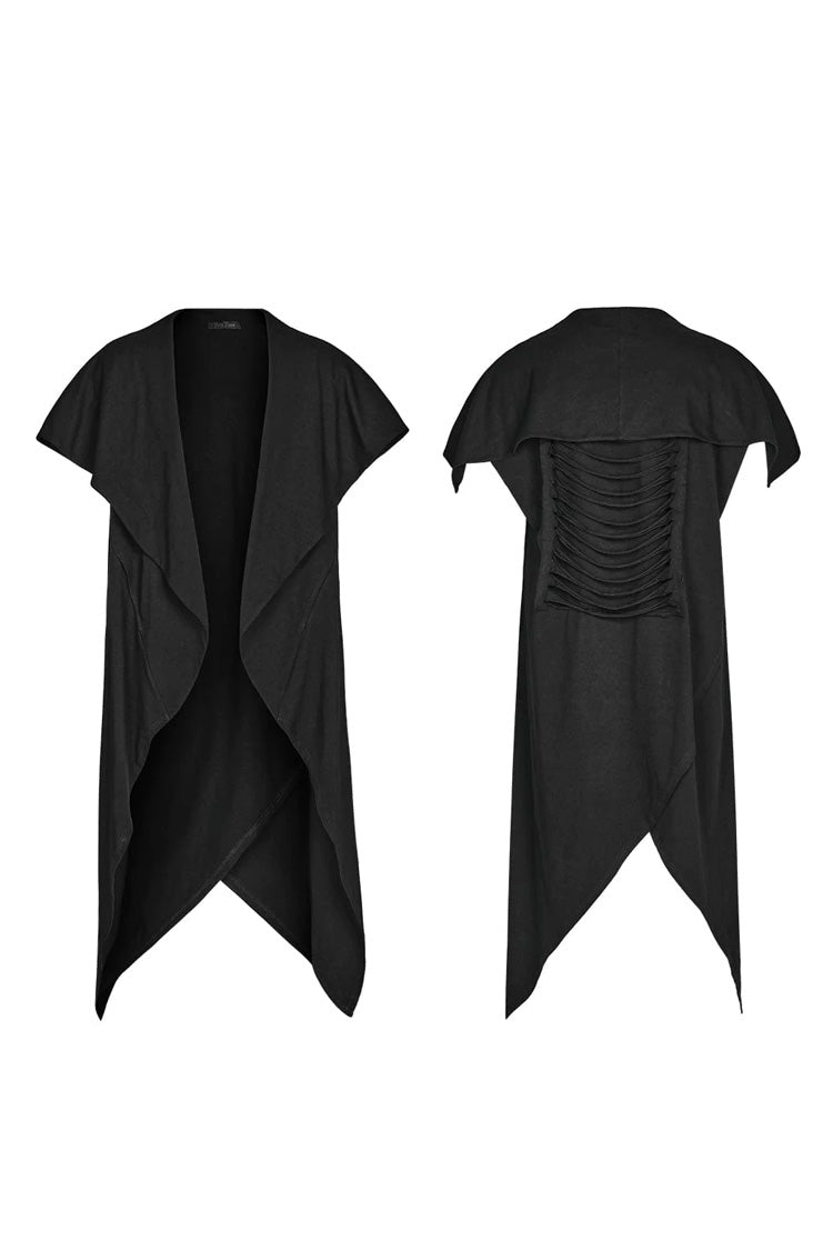 Spiked Hem Doomsday Irregular Mens Steampunk Vest 2 Colors - Product - 5