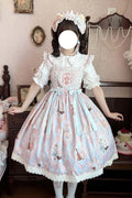 Sweetheart Party Sleeveless Printed Ruffled Embroidered Lace Sweet (Dress Only) front view
