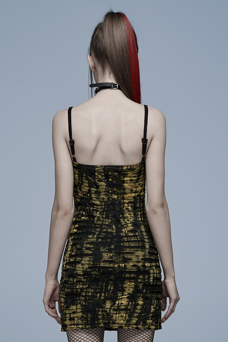 Abstract Print Women's Gothic Slip Dress 2 Colors - Product - 4