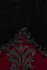 V Collar Off Shoulder Hollow Stitching Mesh Women's Gothic Dress 2 Colors - Product - 8