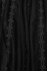 Black Floral Embroidery Mesh Women's Gothic Skirt - Product - 8