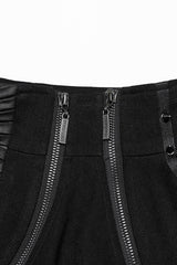 Black Stand Collar Long Sleeves Rivet Women's Gothic Short Jacket - Product - 6