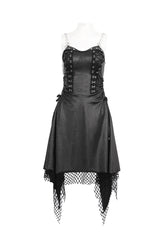 Black Lace Irregular Women's Gothic Jsk Dress - Product - 5