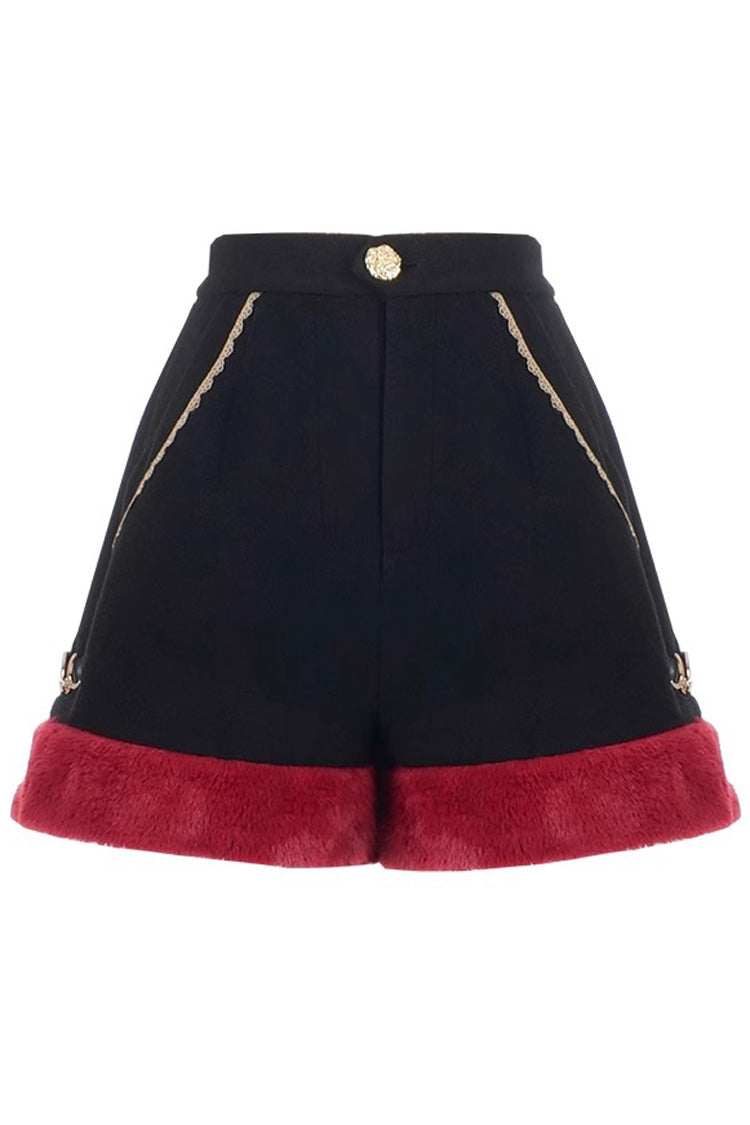 Red/Black Dark Baroque Classic Ouji Lolita Shorts - Red/Black - 1