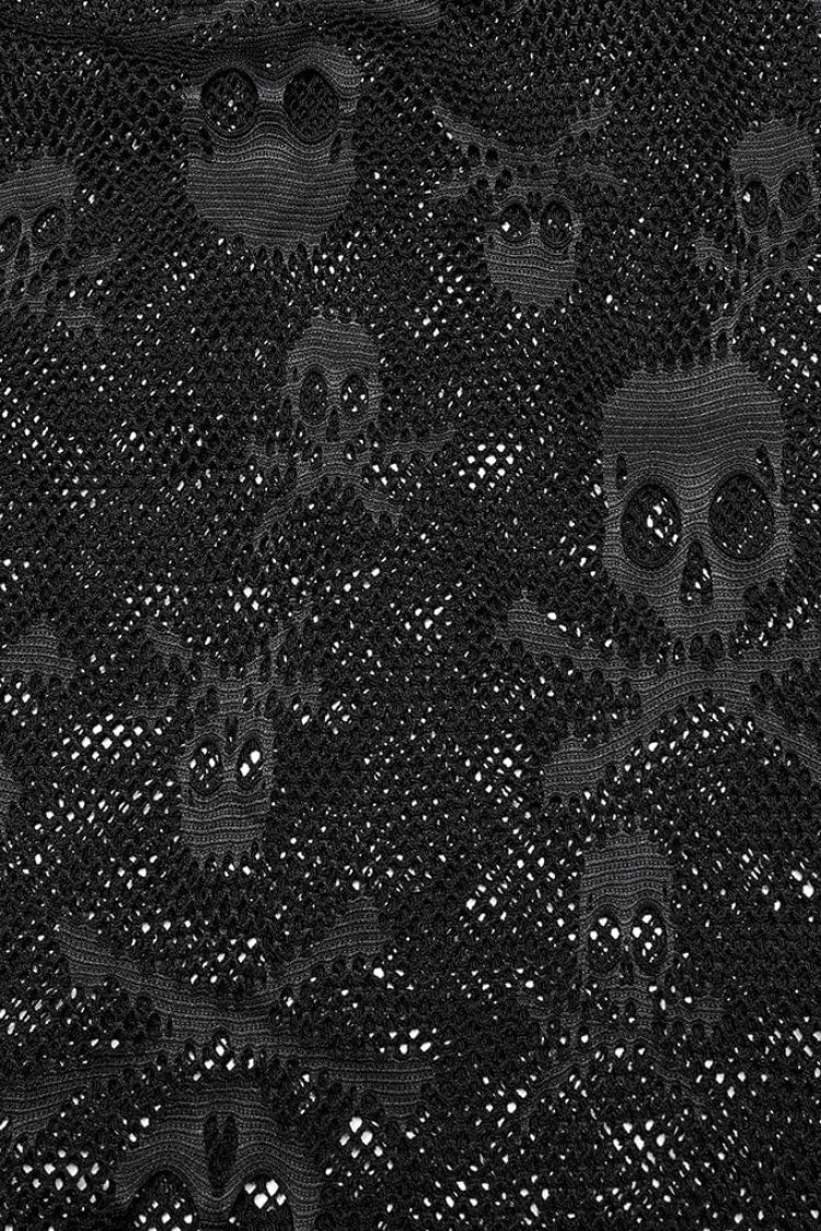Skull Print Stitching Mesh Womens Steampunk Vest 2 Colors - Product - 12