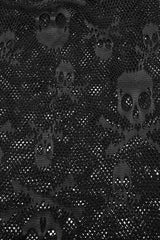 Skull Print Stitching Mesh Womens Steampunk Vest 2 Colors - Product - 12