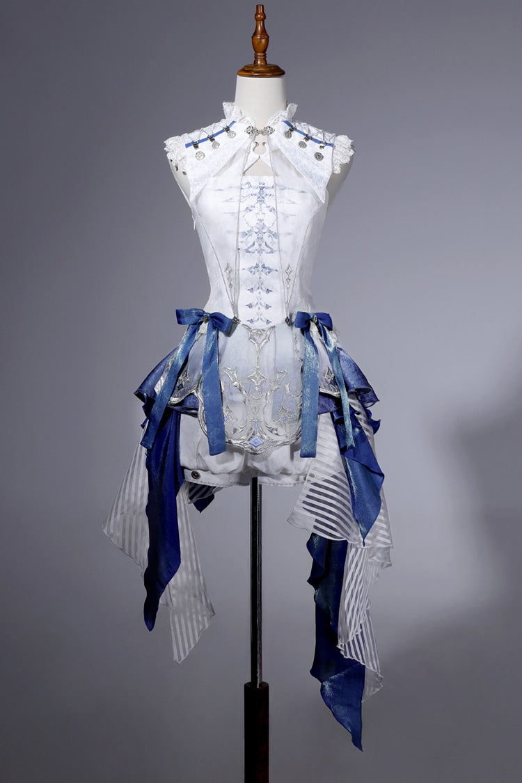 White [Dragon Bones] Chinese Style Prince Handsome Ouji Lolita Shorts - Product - 4
