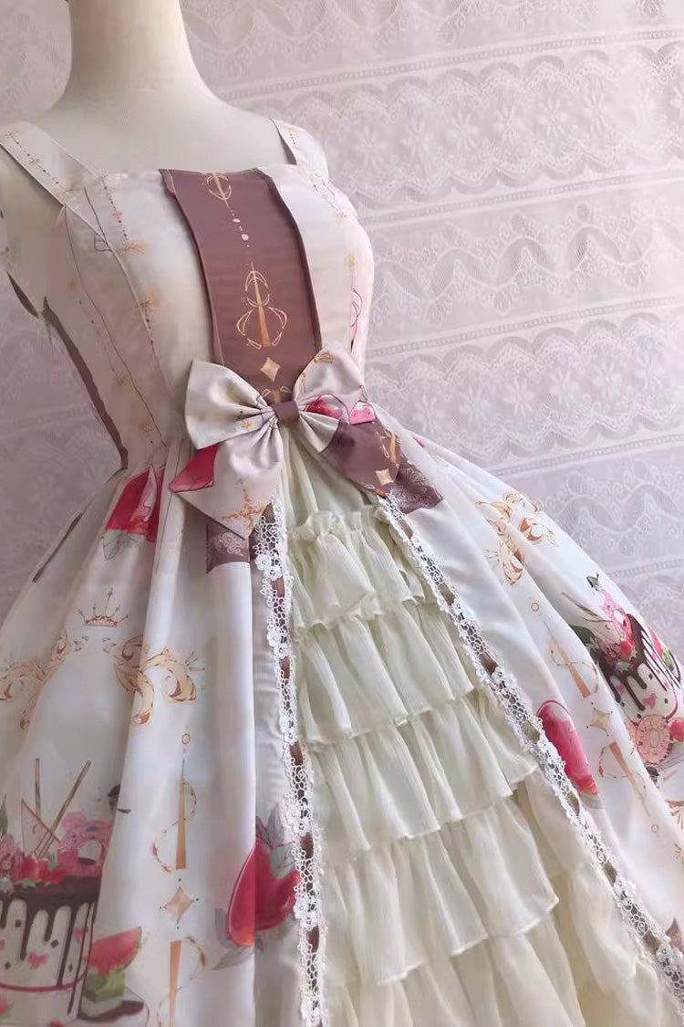 Cool Summer Dessertprint Vest met ruches Strik Zoet (alleen jurk) detailweergave 10