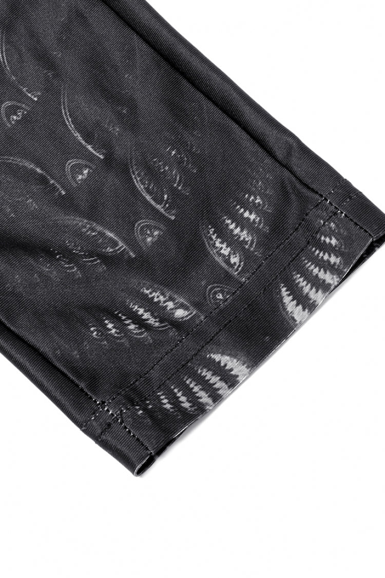 Skull Print Slim Sheer Women's Gothic Leggings 2 Colors - Product - 14