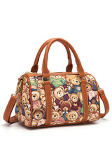 Bear Print Casual Sweet Lolita Shoulder Bag 5 Colors - Brown - 4