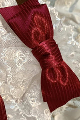 Multi-Color Strawberry Angel Cherry Blossom Tree Bowknot Lace Sweet Lolita Hand Sleeves 9 Colors - Wine Red 2 - 2