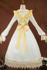 Yellow [Identity V Toy Merchant Glimmer Within Reach] Triple-Layered Print Ruffle Bowknot Classic Cosplay Lolita Dress Set - Product - 3