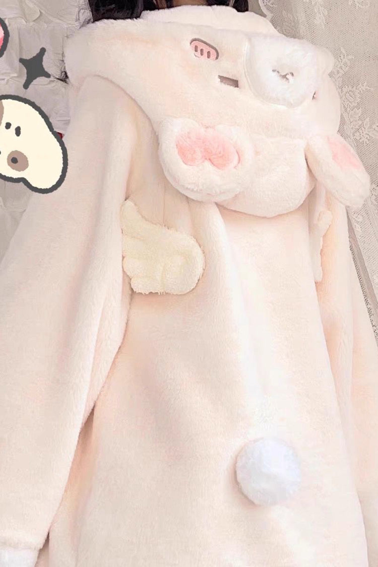 [Sleepy Bear and Cat] Long Sleeves Hooded Sweet Lolita Coat 3 Versions - Product - 6