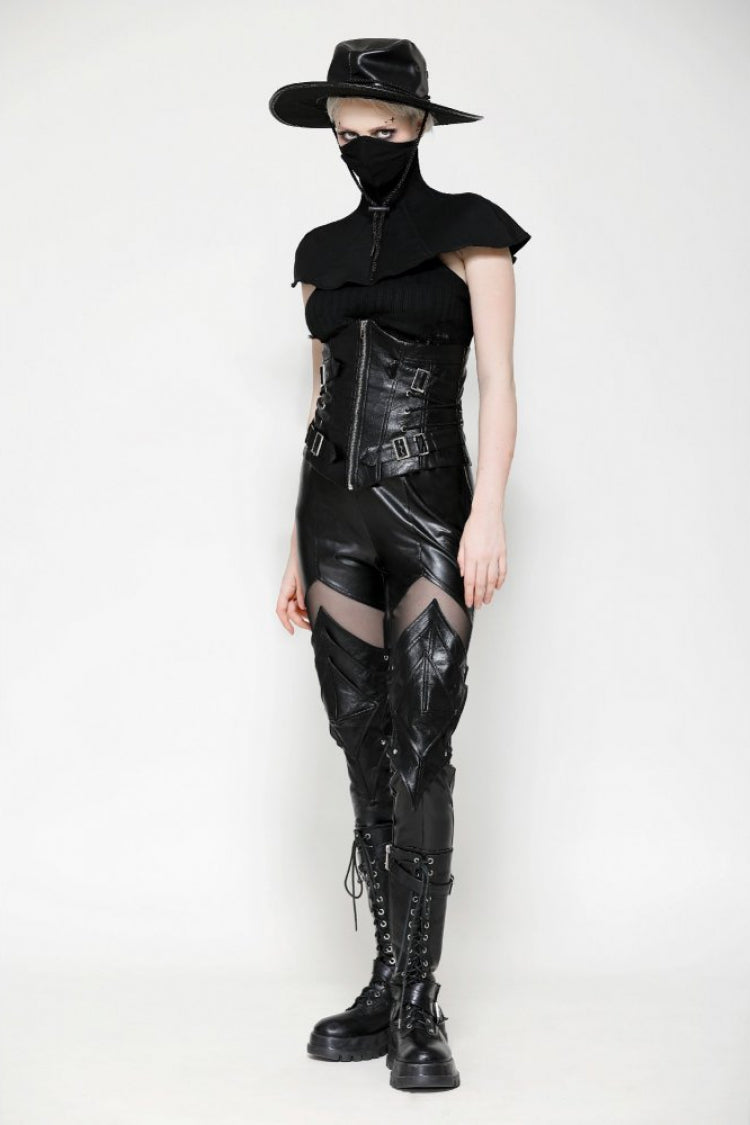 Black Bead High Collar Women's Gothic Punk Neckwear - Product - 12