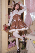 Star Who Meow Double-Layered Bowknot Autumn and Winter Sweet (Dress Only) front view