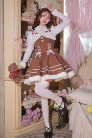 Star Who Meow Double-Layered Bowknot Autumn and Winter Sweet (Dress Only) front view
