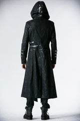 Black Stand Collar Metal Buckle Long Sleeves Mens Steampunk Coat - Product - 6