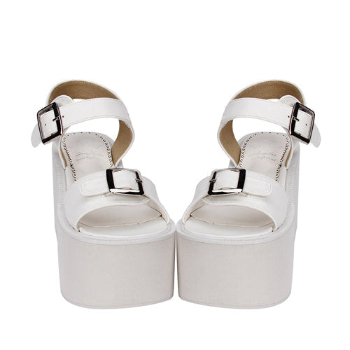 Black And White Platform Sweet Lolita Sandals - Product - 4