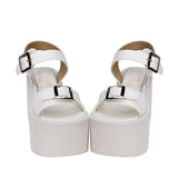 Black And White Platform Sweet Lolita Sandals - Product - 4