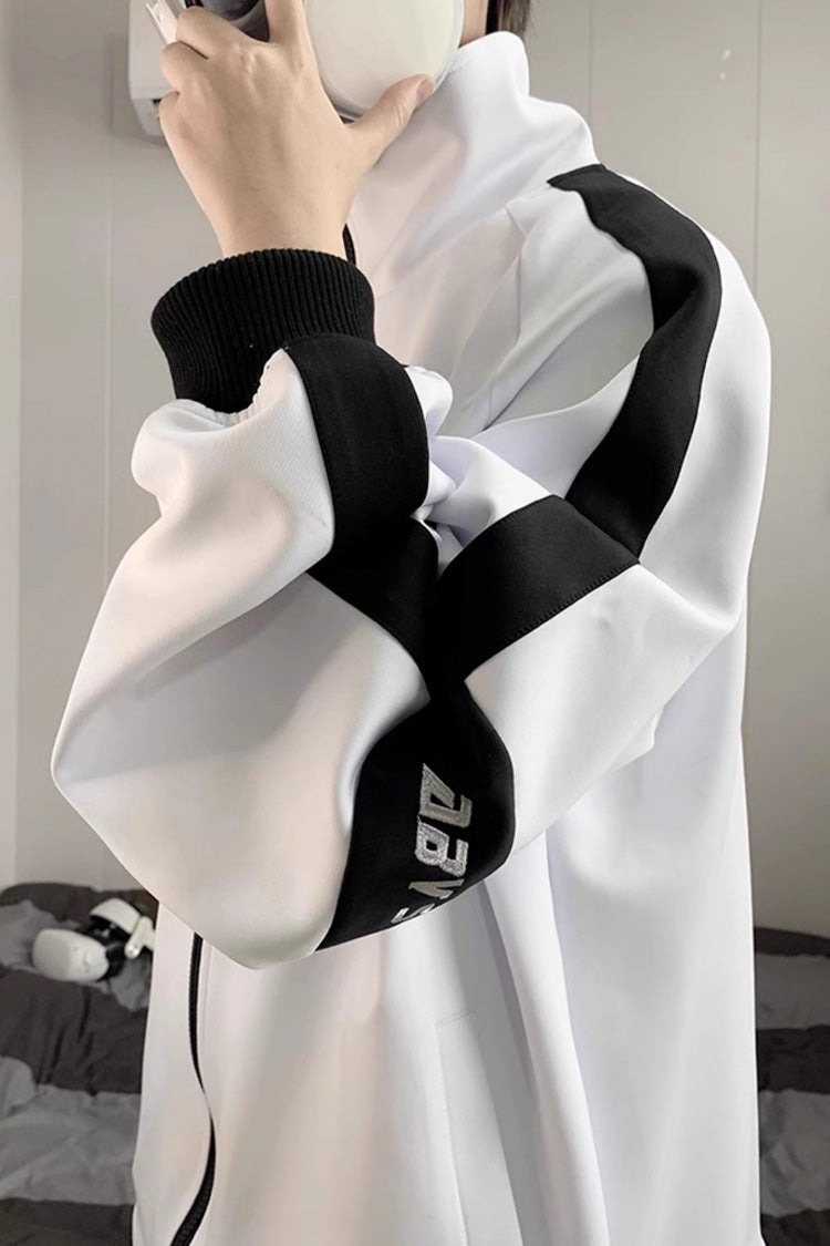 Handsome Long Sleeves Print Jirai Kei Coat 3 Colors - Product - 5