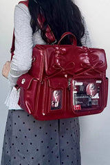 [Kitten Diary] Hidden Compartment Embroidered Bow Sweet Lolita Anime Itabag 8 Colors - Product - 2