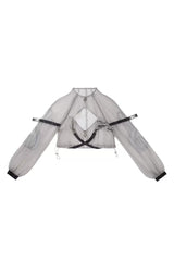 Black [Infinite Battlefield] Long Sleeves Printed Techwear Style Gothic Handsome Ouji Lolita Set - Top(Only) - 13