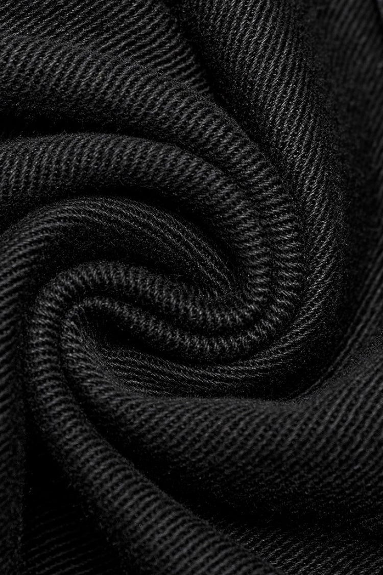 Black Stitching Spider Mesh Ripped Men's Punk Pants - Product - 8